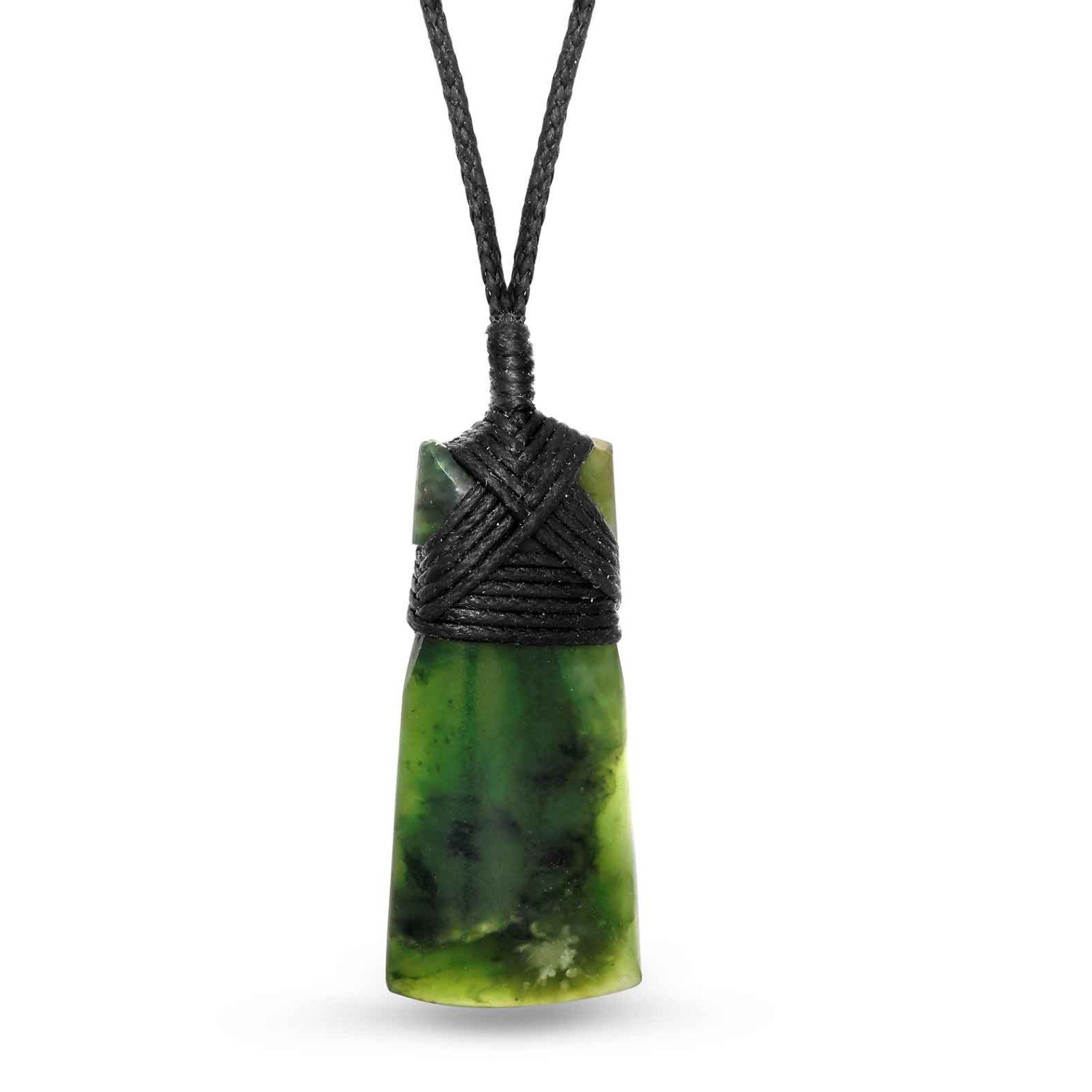 Pounamu Pendant On Cord. NZ Pounamu or Greenstone Pendant on a cord, Carved in NZ Greenstone 40mm x 29mm Supplied on a black cord for wearing as a pendant Gift Boxed 5 Year Written Guarantee Oxipay is simply the easier way to pay - use Oxip @christies.onl